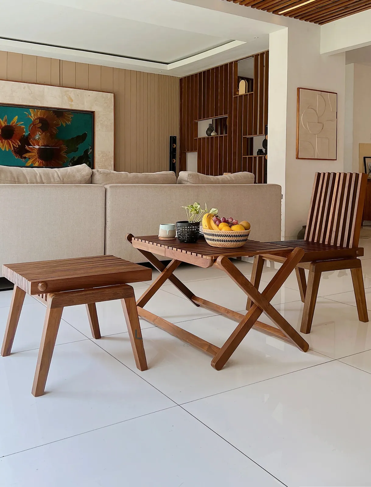 Folding Table and Chair Set of 3