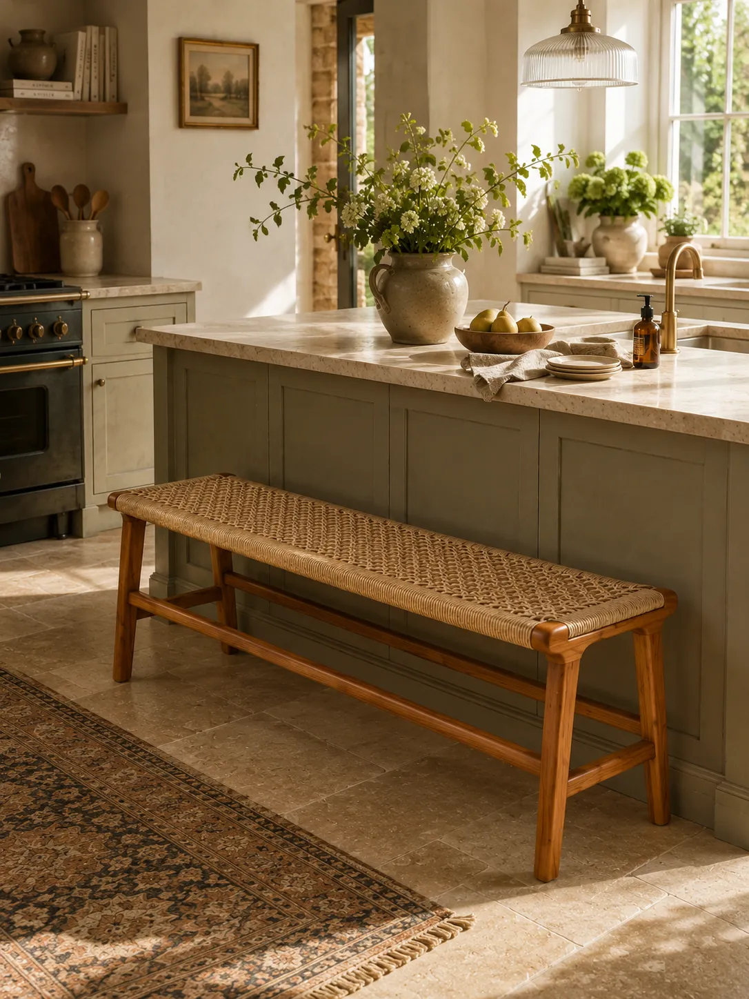 Loom Teak Bench