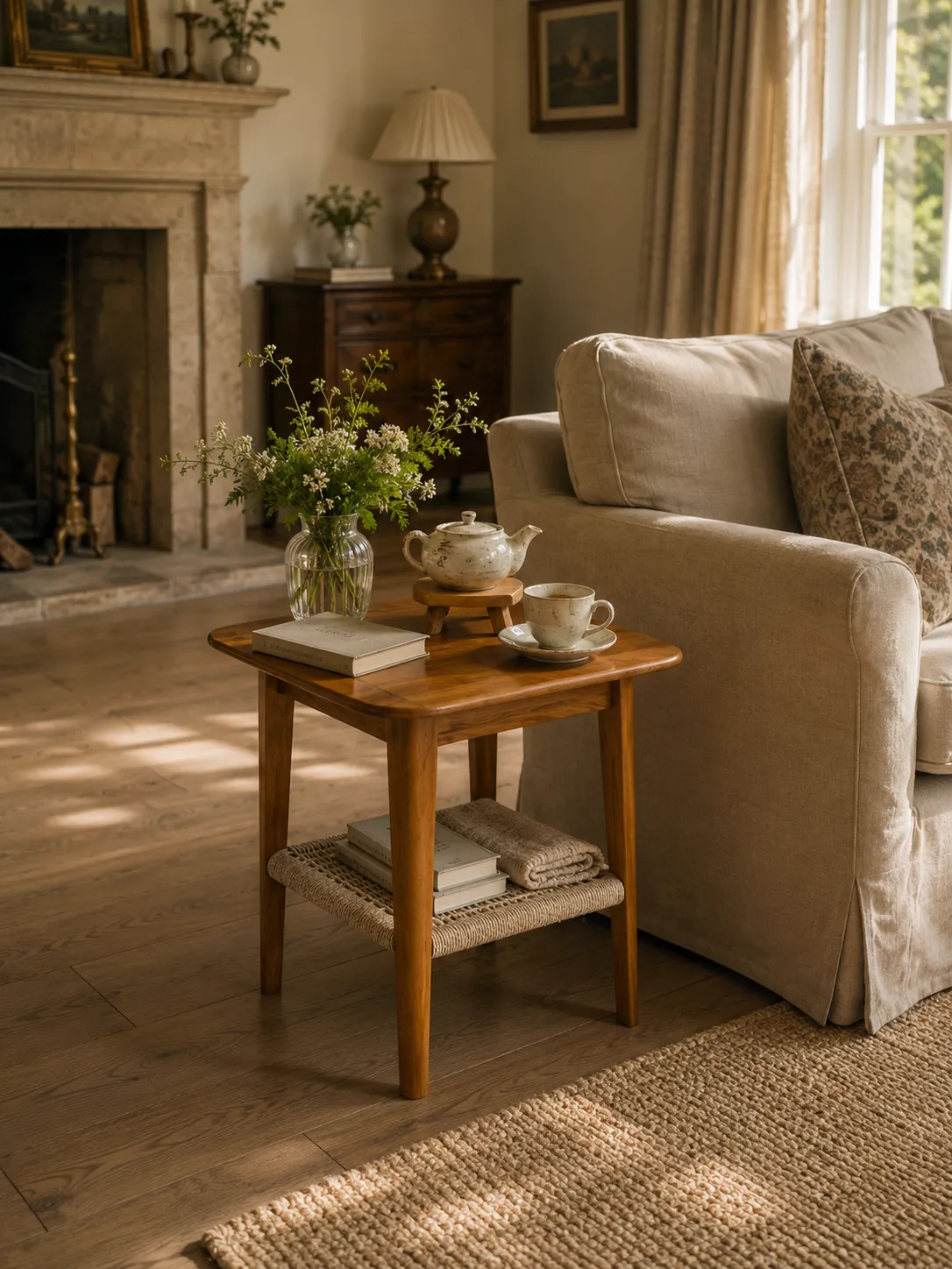 Teak & Loom Side Table