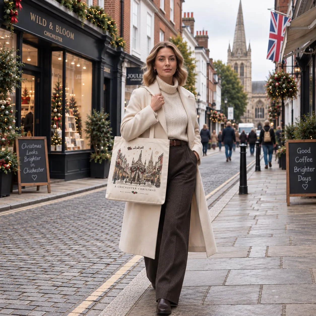 Chichester Christmas Canvas Tote Bag