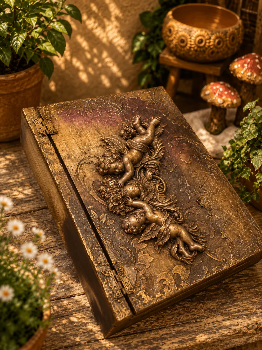 Vintage Twin Cherub Box